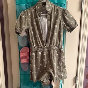 Old Navy Kids Olive Floral Romper